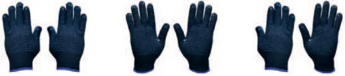 PVC DOUBLE SIDE DOTTED KNIT GLOVES KMCD66BB