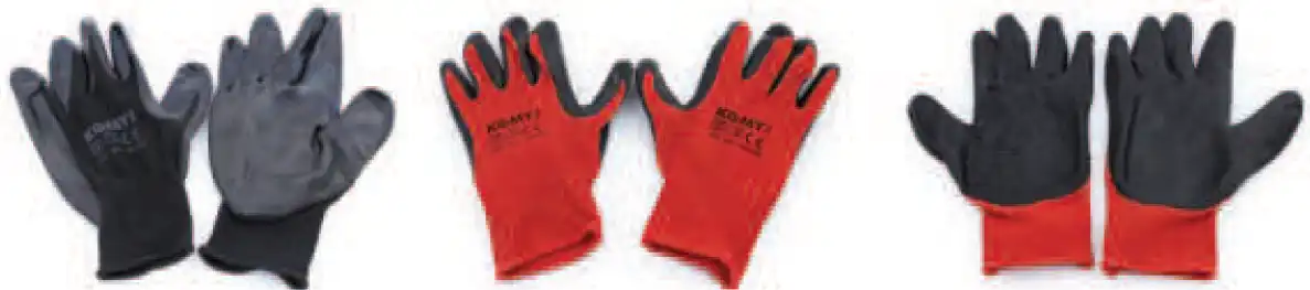 LATEX COATED KNIT GLOVES WITH CRINKLE GRIP KMLG13RS & KMLG13BS