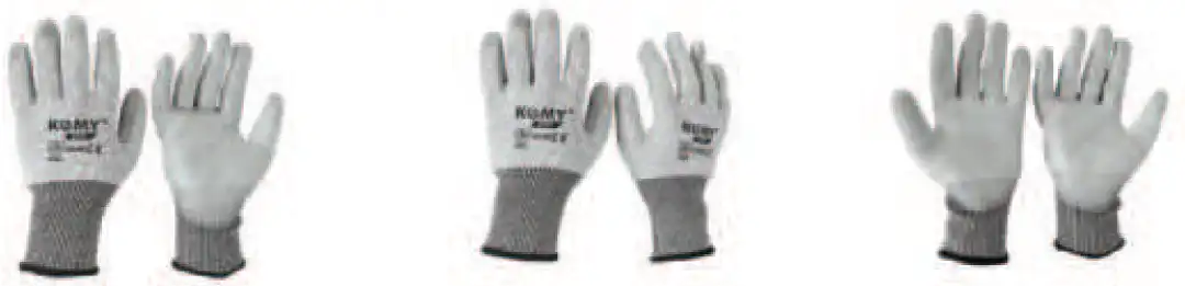 21G CUT RESISTANT SHELL PU PALM COATED GLOVES – LEVEL E/A5 (CUT LEVEL –5) KMPG5CR